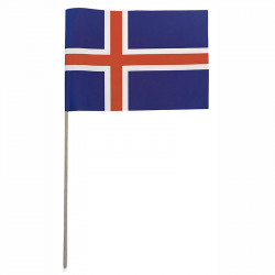 Flagga på träpinne, Island