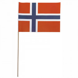 Flagga på träpinne, Norge