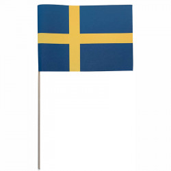 Flagga på träpinne, Sverige