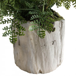 Ormbunke i cementkruka, 30 cm, konstgjord växt