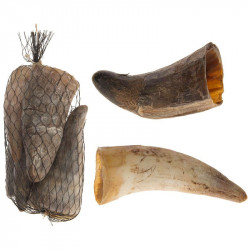 Kohorn i nät, 5 st. 11-14 cm, äkta horn