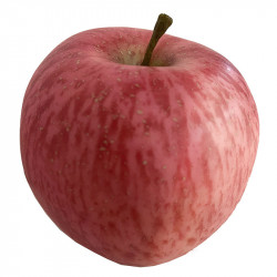 Æble, rød plettet, 9cm, kunstig frugt