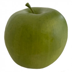 Æble, grøn, 9cm, kunstig frugt