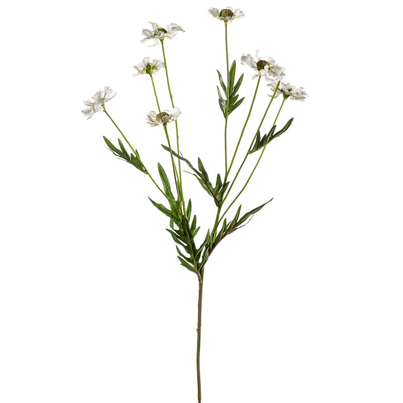 Margerit m 8 blommor, vit, 75cm, konstgjord blomma
