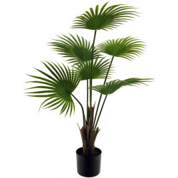 Palme i sort potte, 96cm, kunstig palme