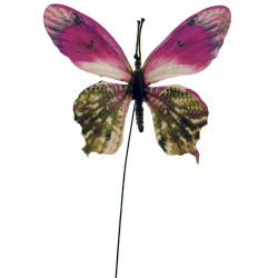 Sommerfugl på stilk, brasil, lyserød, kunstig sommerfugl