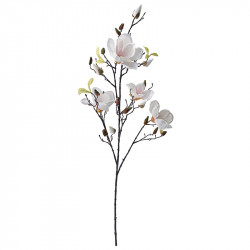 Magnolia gren, 105cm, vit/rosa, konstgjord blomma