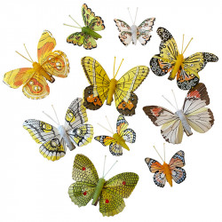 Fjärilar, 10 st., m klips