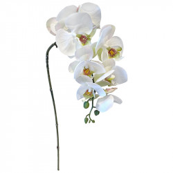 Orkidé på stjälk, vit, 77cm, konstgjord blomma