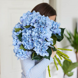 Hortensia, 48cm, blå, konstgjord blomma