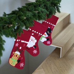 Julstrumpa med jultomte, 40 cm