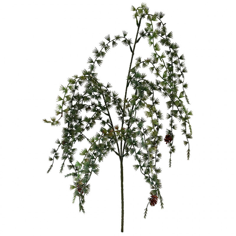 Lärkgren m grankottar, 90cm, konstgjord växt