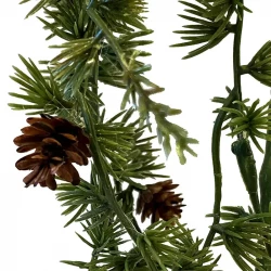 Hängande lärkgren m grankottar, 110cm, konstgjord växt