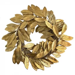 Krans i guld, 40 cm, konstgjord gren