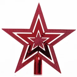 Julgranstjärna, 20cm Röd