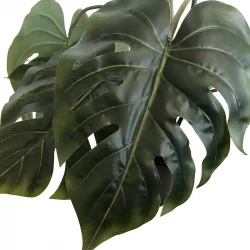 Monsteraväxt i svart kruka, 60 cm, konstgjord växt