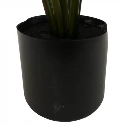 Monsteraväxt i svart kruka, 60 cm, konstgjord växt