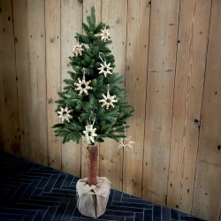 Dakota plastgran, 150cm med jutekruka, PE, konstgjord julgran