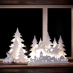 Julscen 3D-effekt, LED-ljus, utomhus, 69cm