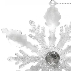 Snöflinga med glitter, 13cm