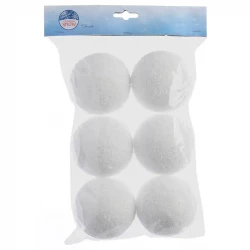 Snöbollar med upphängning, 8 cm i förpackning med 6 st.