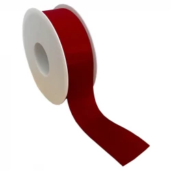 40 mm satinband med kantsöm, Röd