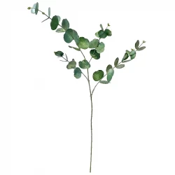 Eukalyptusgren, 85cm, grön/guld, konstgjord gren