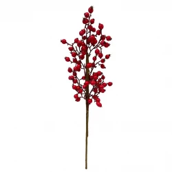 Gren med röda bär, 45cm, konstgjord gren