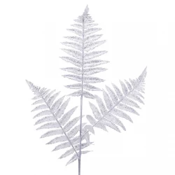 Ormbunke i vitt, 80 cm, konstgjord växt