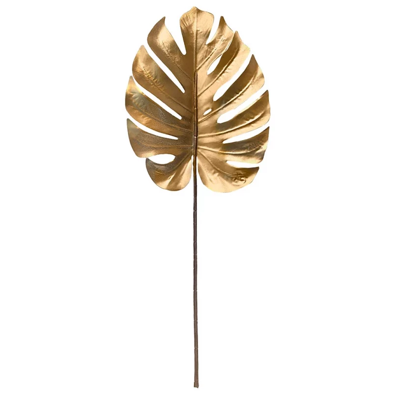 Monsterablad, guld, 75cm, konstgjord växt