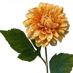 Dahlia på stjälk, gul, 50cm, konstgjord blomma