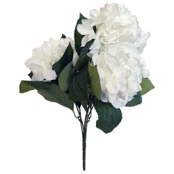 Hortensia-bukett, 45 cm, Vit, konstgjord blomma