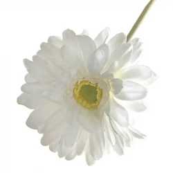 Gerbera på stjälk, 48cm, vit, konstgjord blomma