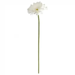 Gerbera på stjälk, 48cm, vit, konstgjord blomma