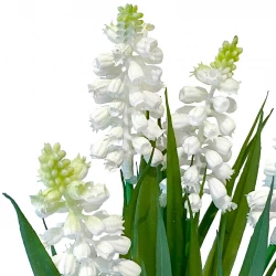 Pärlhyacint, 4 st, vit, 28 cm, konstgjord blomma