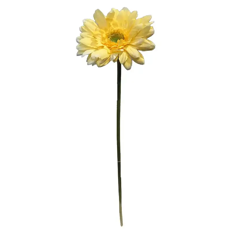 Gerbera på stjälk, 48 cm Gul, konstgjord blomma