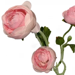 Ranunkelblomma, vit/rosa, 48 cm, konstgjord blomma