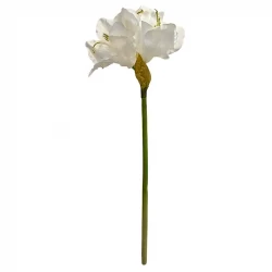 Amaryllis, vit, 63 cm, konstgjord blomma