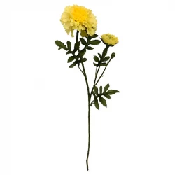 Sammetsblomma med 2 huvuden, 65 cm, Gul, konstgjord blomma