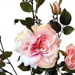 Ros på stjälk, york, pink, 110cm, konstgjord blomma