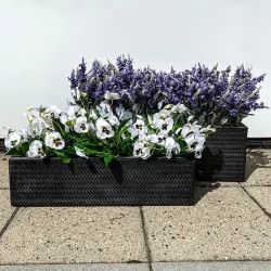 Styvmorsviol, vit, 38 cm, konstgjord blomma