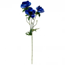 Anemon på stjälk, blå, 75cm, konstgjord blomma