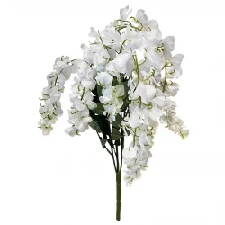 Blåregn, vit, 77cm, konstgjord blomma