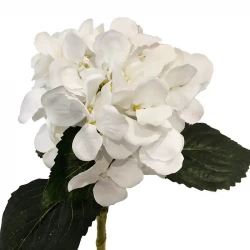 Hortensia, 48 cm vit, konstgjord blomma