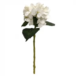 Hortensia, 48 cm vit, konstgjord blomma