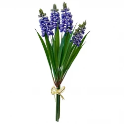 Pärlhyacint, 4 st, blå, 28 cm, konstgjord blomma