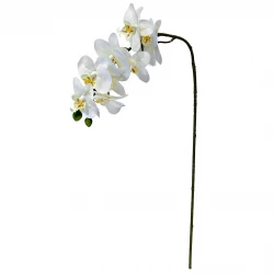 Orkidé på stjälk, vit, 80cm, konstgjord blomma