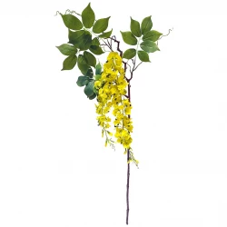 Blåregn, gul, 142cm, konstgjord blomma
