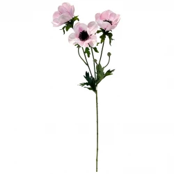 Anemon på stjälk, kräm/rosa, 75cm, konstgjord blomma