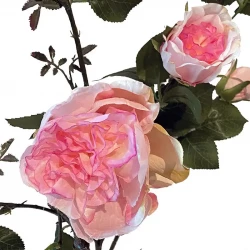 Ros på stjälk, London, rosa, 110cm, konstgjord blomma